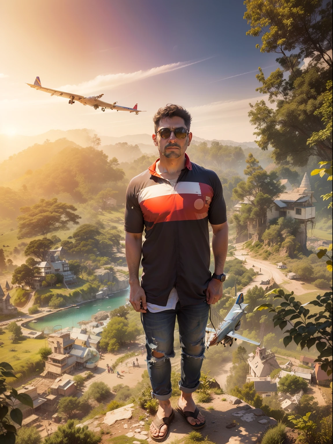 Change background, realistic face My picture in a plane and i am drinking a juice