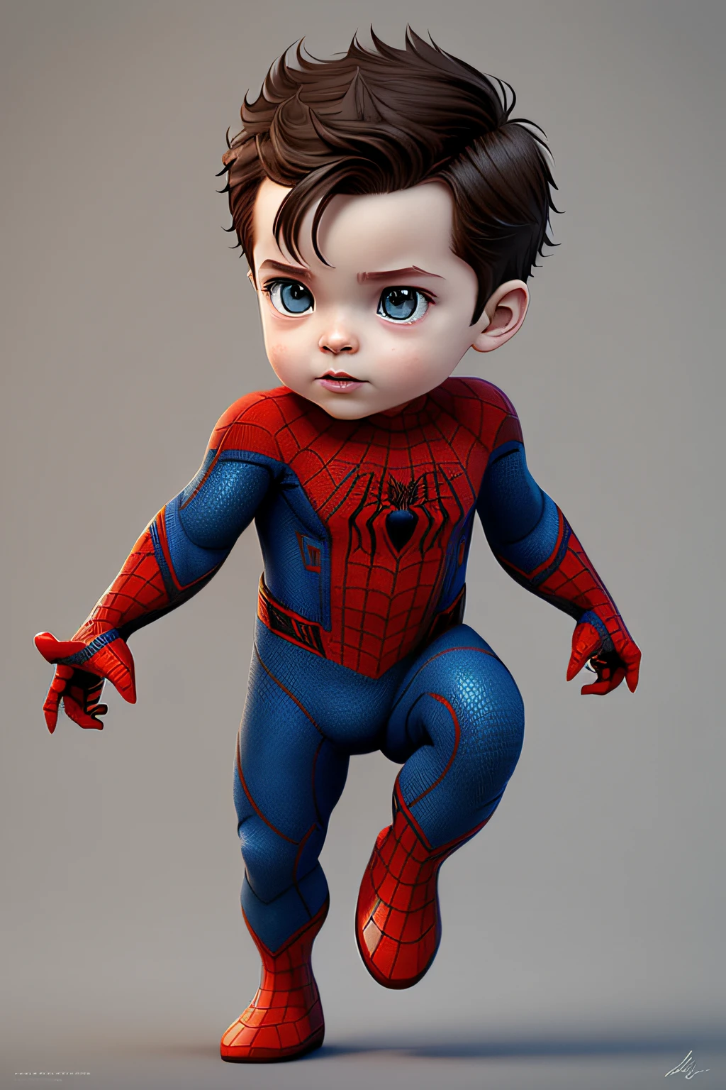 portrait of cute Spider man  custimizered, illustration, artstation, CGI_Animation,