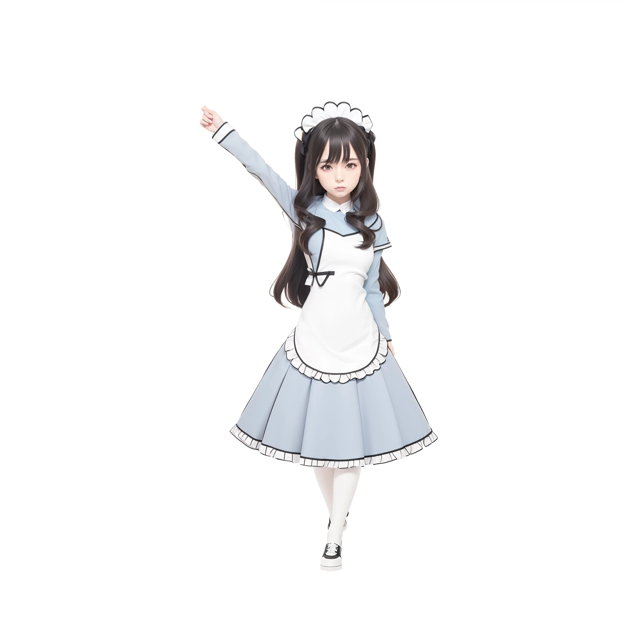 Anime girl in a black and white uniform standing in a room, Garota Anime usando um vestido preto, !!retrato de corpo inteiro!!, meu vestido queridinho anime, Anya, Spy X Family, Rena Nounen Estilo 3/4, Yandere. alto, corpo inteiro!!, anime vtuber modelo de corpo inteiro, protagonista feminina 👀 :8, inspirado por Li Chevalier