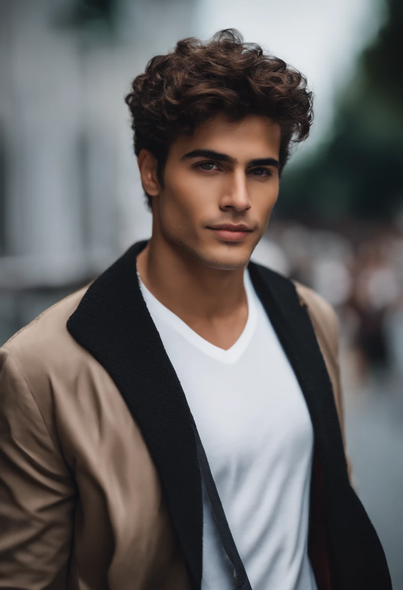 Idade: 24 years Gender: Male Appearance: um jovem alto, com cabelos pretos e olhos pretos intensos. Ele sempre usa um terno preto bem ajustado, matching a white shirt and does not have a tie. His smile is enigmatic and mysterious, conveying a certain indifference to the world around you.