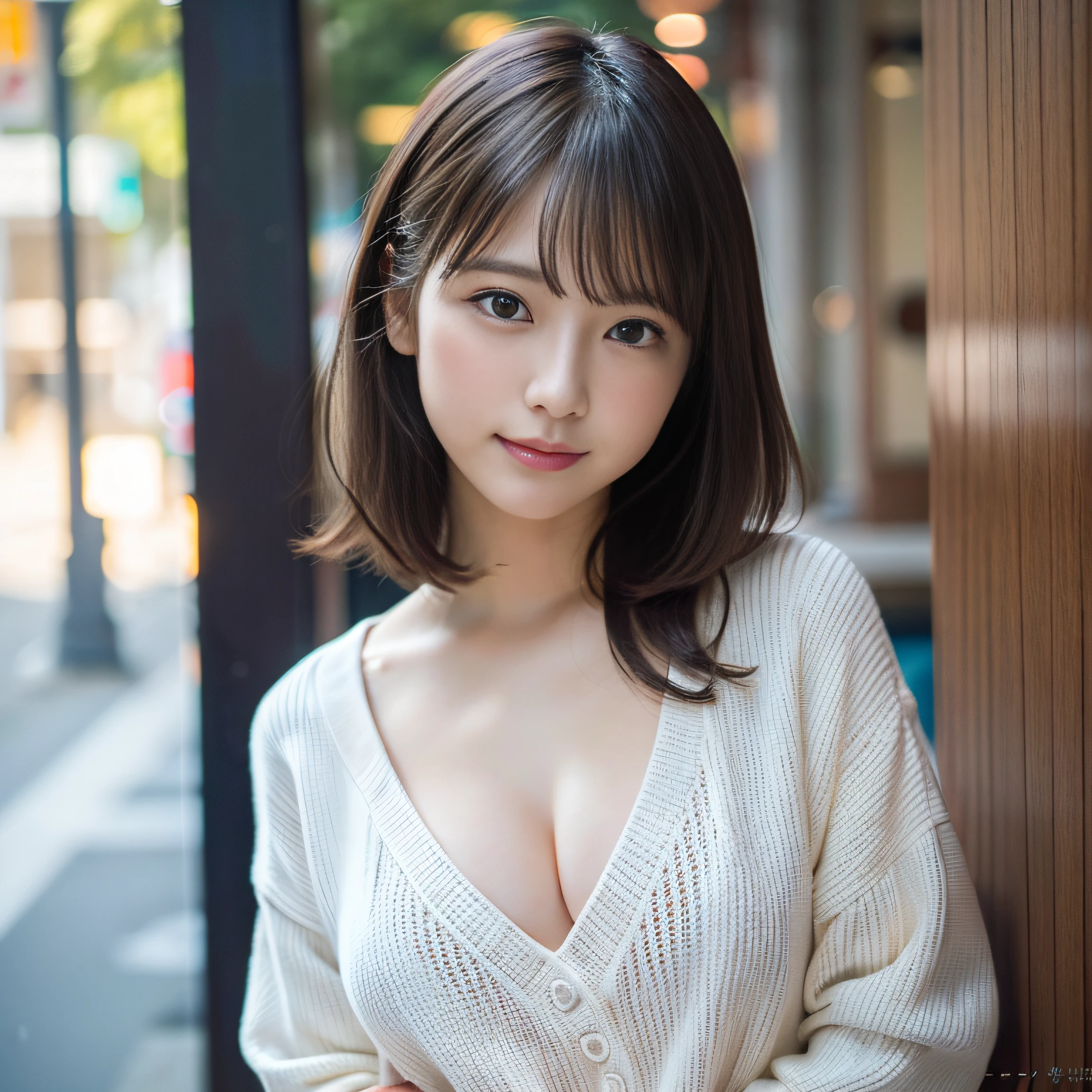 (8K、Raw photography、top-quality、masuter piece:1.2)、ultra-detailliert、ultra res、(realisitic、rialistic photo:1.37)、portlate、high-definition RAW color photography、Professional Photography、highly detailed and beautiful、ighly detailed、8K Picture Wallpaper、amazing detailed、huge filesize、Official art、Highly detailed CG Unity 8K wallpapers、Very detailed beauties、extra detailed face、extremely detailed eye、highlydetailed skin、extremely detailed fingers、highly detailed nose、very detailed detailed mouth、Perfect Anatomy、细致背景、Detailed clothing、Beauty 1 person、age 30s:1.4、nogizaka、Realistic body、小柄、de pele branca、glistning skin、Slim body、Handsome body、A dark-haired、short-hair、(bluntbangs: 1.2)、Shy smile、kawaii、kawaii faces、Lifelike face、Delicate eyes、Sauce order、see -through、耳Nipple Ring、Looking at the camera、cowboy shot、front facing、standing athletic pose、动态照明、middlebreasts、beauty legs、The upper part of the body:1.3、gravure、FULL BODYSHOT