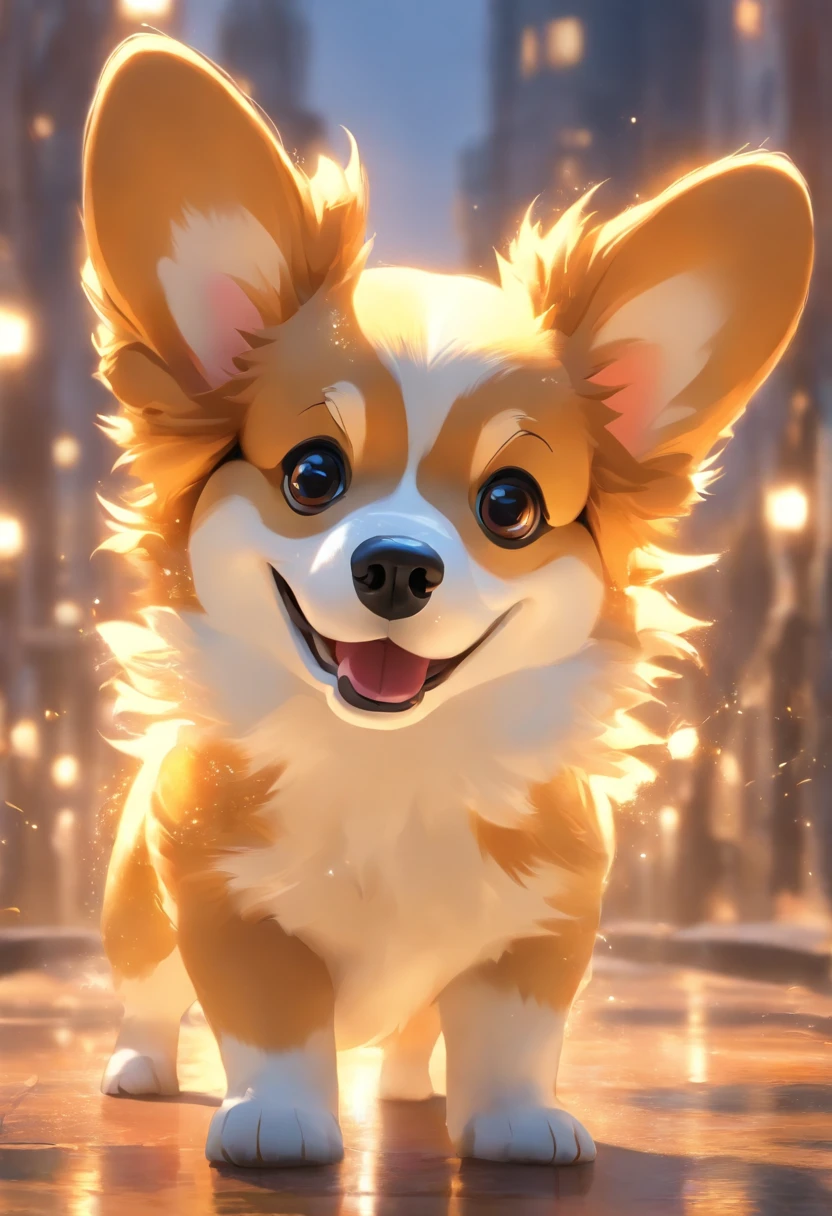"Generate an ultra-high definition image capturing a pembroke Welsh corgi in a chic, Classic dog pose. Use advanced macro photography techniques to highlight the intricate details of the dog's coat, standing ears, e olhos expressivos e lingua parcialmente para fora. Place the camera at the dog's eye level, creating an intimate connection between the viewer and the canine subject. Implemente uma ampla abertura para profundidade de campo rasa, Permita que o cachorro se destaque nitidamente contra um fundo suavemente desfocado. Improve lighting to emphasize the textures and contours of the dog's body, Uso de Soft, Fuzzy lighting to remove harsh shadows and create a, ambiente aconchegante. Capture the dog in a relaxed position, mas equilibrada, showing your flexibility and elegance. Experimente capturar o momento durante o movimento natural, como alongamento ou tosa, to convey a sense of authenticity. Implement post-processing techniques to refine image clarity, contraste, and color balance, garantindo que todos os aspectos, from the dog's intricate patterns to its intense gaze, Renderiza em detalhes impressionantes. Enfim, Convey the serene beauty and innate grace of the pembroke Welsh corgi dog, Capture a fleeting moment that celebrates the unique essence of canine curiosity and balance."