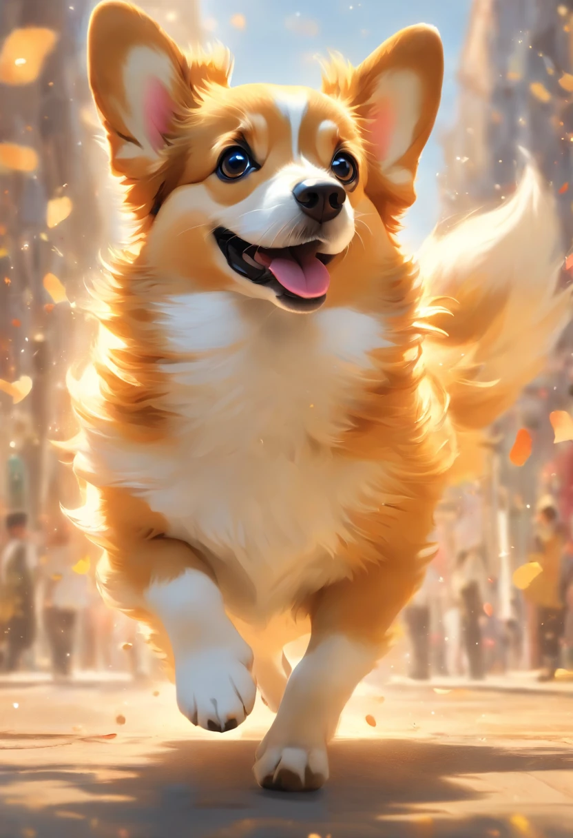 "Generate an ultra-high definition image capturing a pembroke Welsh corgi in a chic, Classic dog pose. Use advanced macro photography techniques to highlight the intricate details of the dog's coat, standing ears, e olhos expressivos e lingua parcialmente para fora. Place the camera at the dog's eye level, creating an intimate connection between the viewer and the canine subject. Implemente uma ampla abertura para profundidade de campo rasa, Permita que o cachorro se destaque nitidamente contra um fundo suavemente desfocado. Improve lighting to emphasize the textures and contours of the dog's body, Uso de Soft, Fuzzy lighting to remove harsh shadows and create a, ambiente aconchegante. Capture the dog in a relaxed position, mas equilibrada, showing your flexibility and elegance. Experimente capturar o momento durante o movimento natural, como alongamento ou tosa, to convey a sense of authenticity. Implement post-processing techniques to refine image clarity, contraste, and color balance, garantindo que todos os aspectos, from the dog's intricate patterns to its intense gaze, Renderiza em detalhes impressionantes. Enfim, Convey the serene beauty and innate grace of the pembroke Welsh corgi dog, Capture a fleeting moment that celebrates the unique essence of canine curiosity and balance."