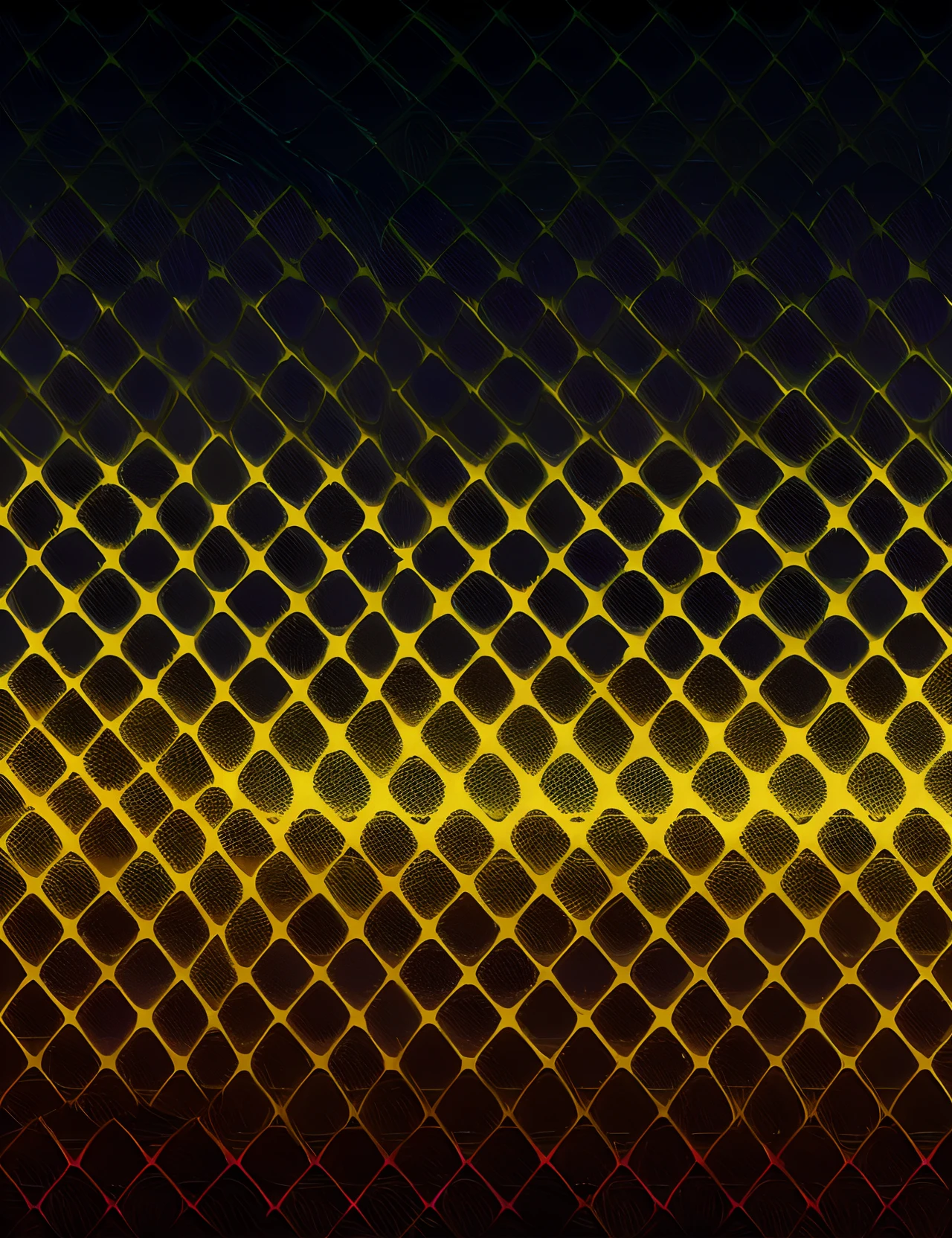 a closeup of a yellow and black background with a pattern, grade detalhada como plano de fundo, estrutura de malha, textura abstrata, fundo brilhante amarelo, background with neon lighting, Malha rasgada, gradient and patterns wallpaper, luzes azuis e amarelas neon, linhas brilhantes iluminadas, fundo amarelo e azul, Cores preto e amarelo, yellow artificial lighting, fundo abstrato escuro, neon background, linhas brilhantes