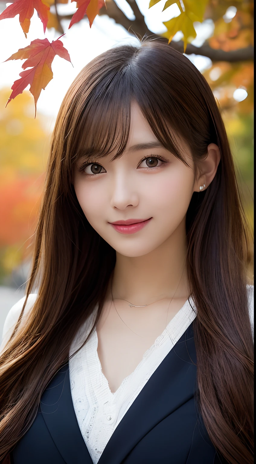 masutepiece, Best Quality, Illustration, Ultra-detailed, finely detail, hight resolution, 8K Wallpaper, Perfect dynamic composition, Beautiful detailed eyes, Autumn Women's Fashion,waved hair,small tits、Natural Color Lip, Bold sexy poses,Smile,Harajuku、20 years girl、Cute、Sexy shot looking at camera