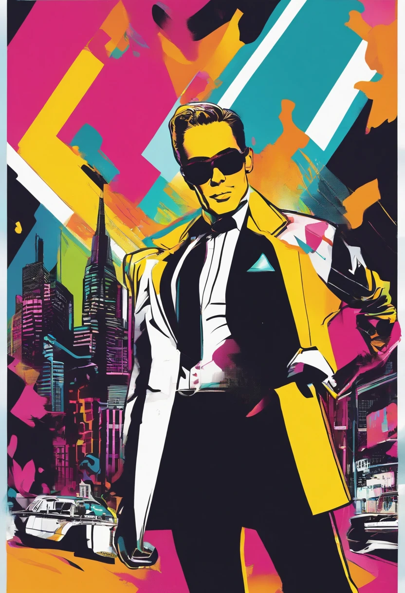 d0nald wearing black suite, City, White gloves