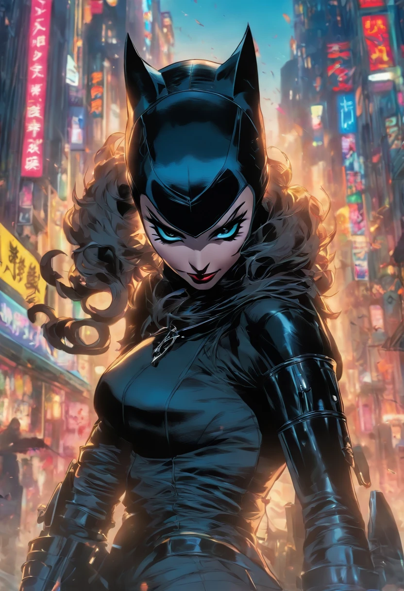 Catwoman is hanged in public.