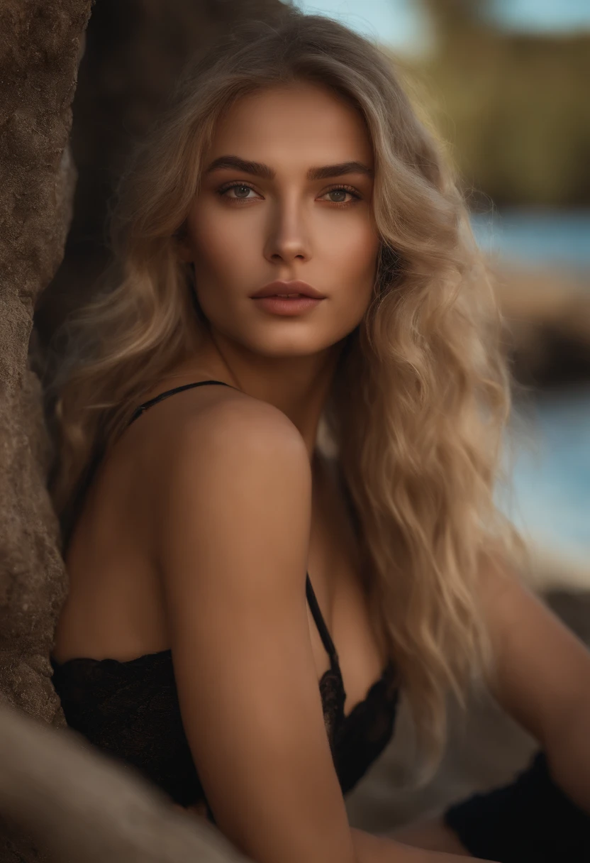 Oman with matching tank top and panties, fille sexy aux yeux bleus, Portrait Sophie Mudd, Portrait de Corinna Kopf, cheveux blonds et grands yeux, selfie of a young woman, ohne Maquillage, maquillage naturel, Look directly into the camera, Visage avec Artgram, dezentes Maquillage, Superbe photo du corps entier, dans la chambre, gros seins, Blonde, Latin