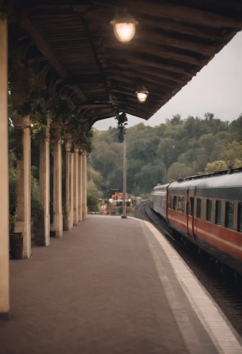 a train stopped at the station, pessoas esperam para embarcar