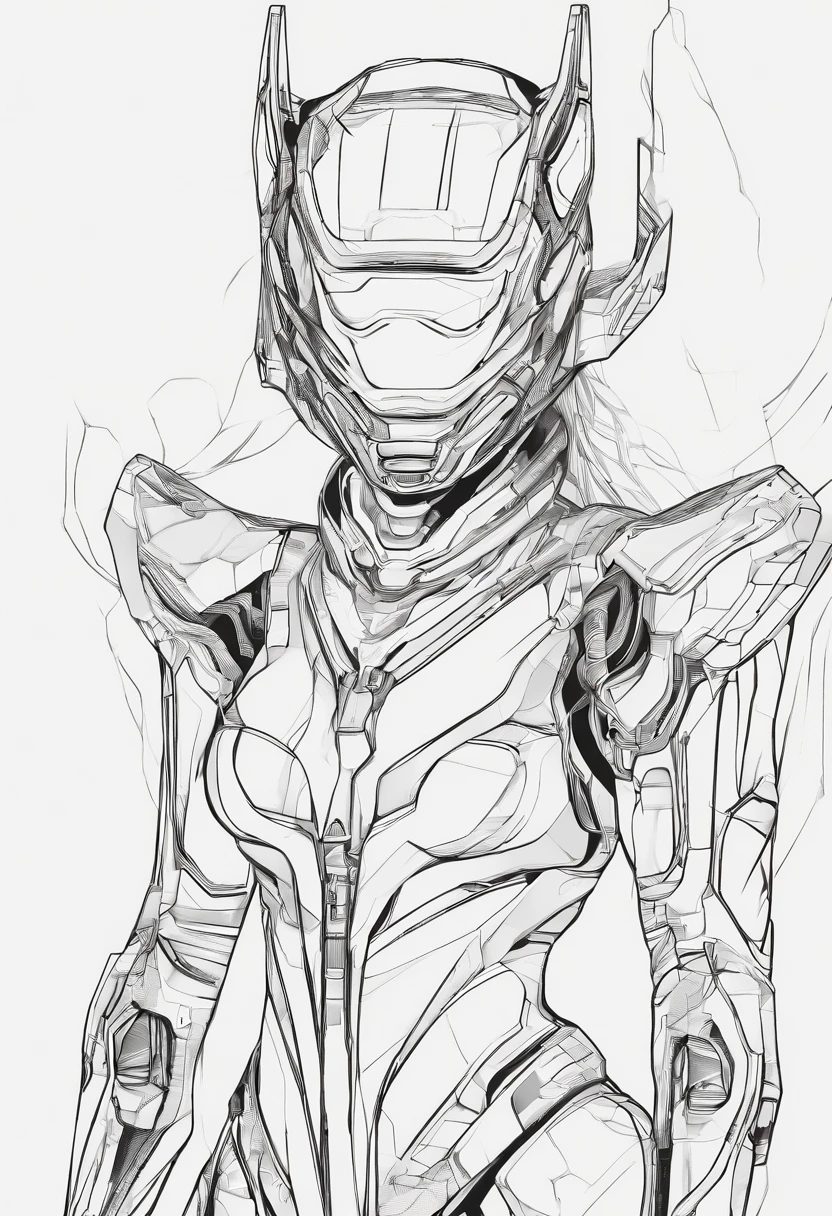 (female Protogen),cyberpunk,mechanical,glowing eyes,metallic surface,digital display,advanced technology,futuristic,neon lights,electromagnetic field,sharp edges,streamlined design,digital organism,biomechanical,mysterious atmosphere,glass visor,enhanced senses,energetic pose,invisible circuits,holographic projections,colorful wires,female cyborg
