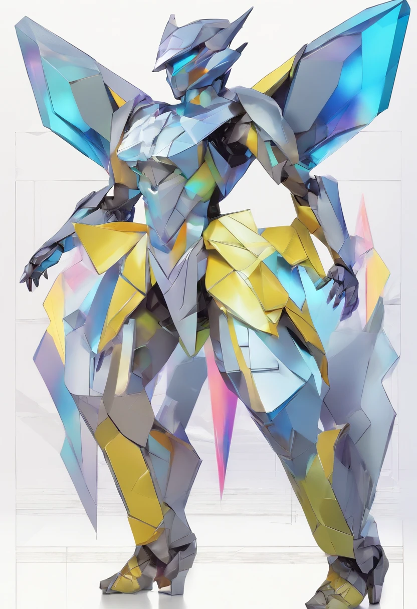 (female Protogen),cyberpunk,mechanical,glowing eyes,metallic surface,digital display,advanced technology,futuristic,neon lights,electromagnetic field,sharp edges,streamlined design,digital organism,biomechanical,mysterious atmosphere,glass visor,enhanced senses,energetic pose,invisible circuits,holographic projections,colorful wires,female cyborg