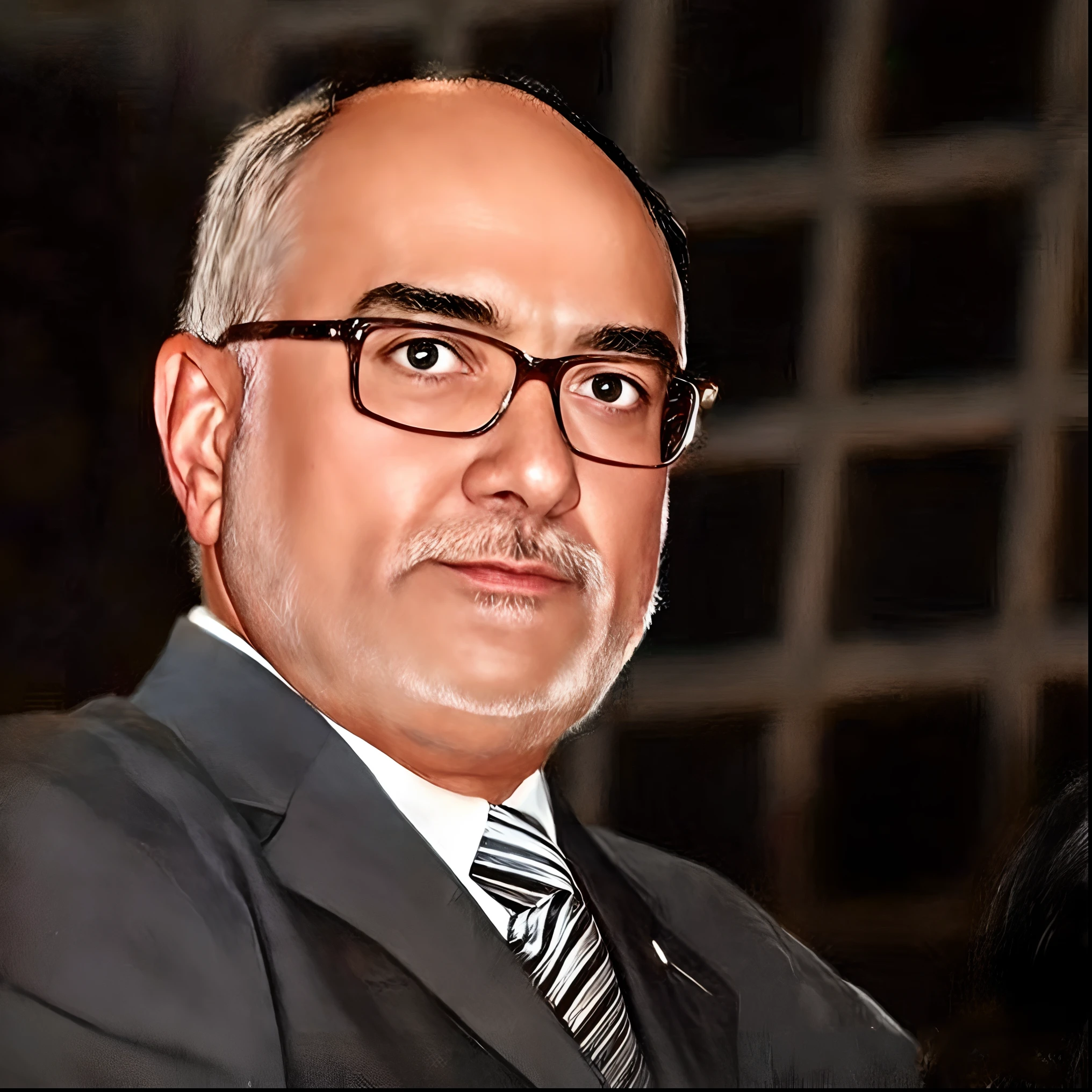 man in suit and tie,portrait,professional,sharp focus,black and white,studio lighting,confident expression,detailed facial features,classic backdrop,vivid contrast,high-resolution image,meticulous attention to detail,outdoor scenery in the background