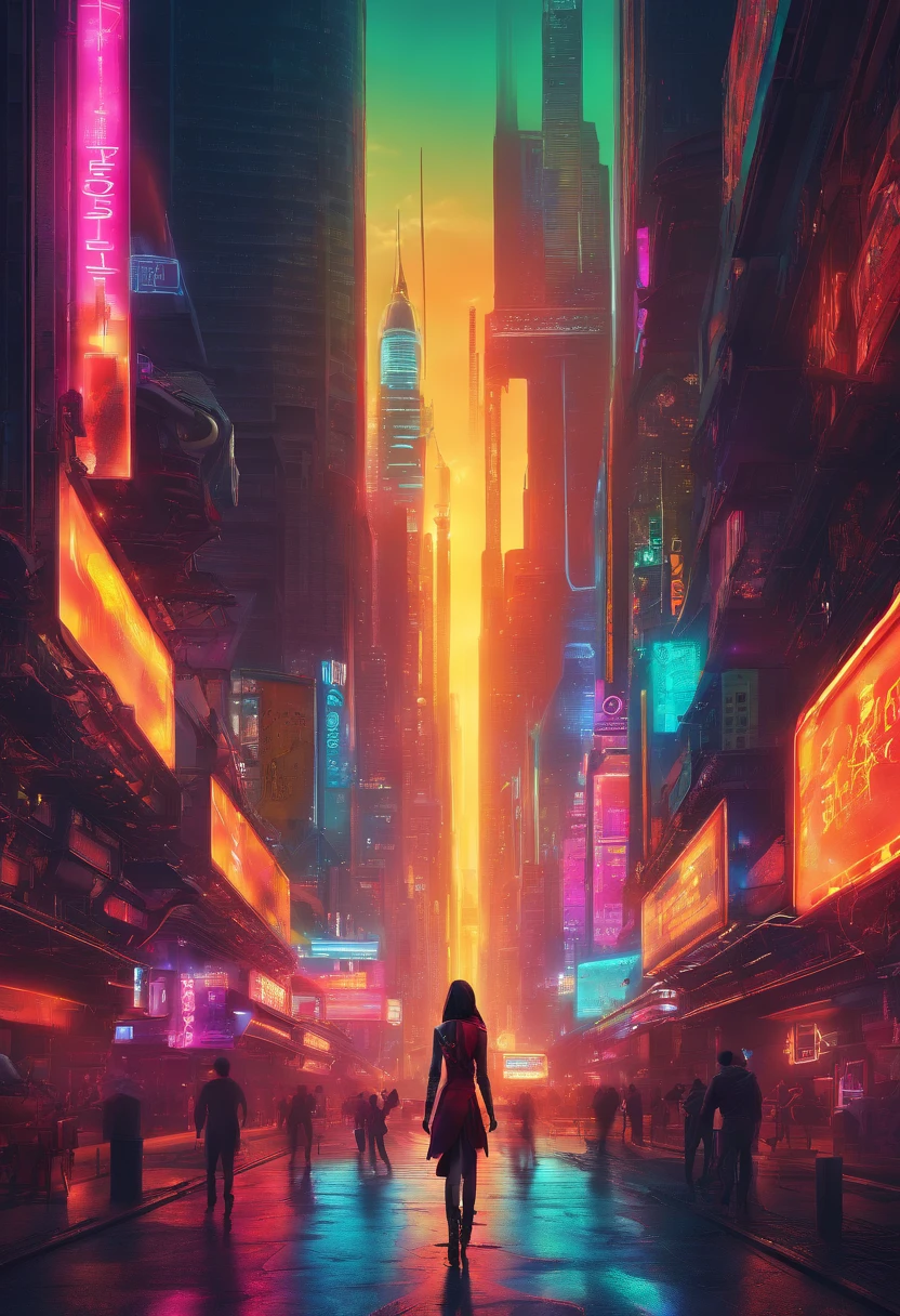 (female Protogen),cyberpunk,mechanical,glowing eyes,metallic surface,digital display,advanced technology,futuristic,neon lights,electromagnetic field,sharp edges,streamlined design,digital organism,biomechanical,mysterious atmosphere,glass visor,enhanced senses,energetic pose,invisible circuits,holographic projections,colorful wires,female cyborg