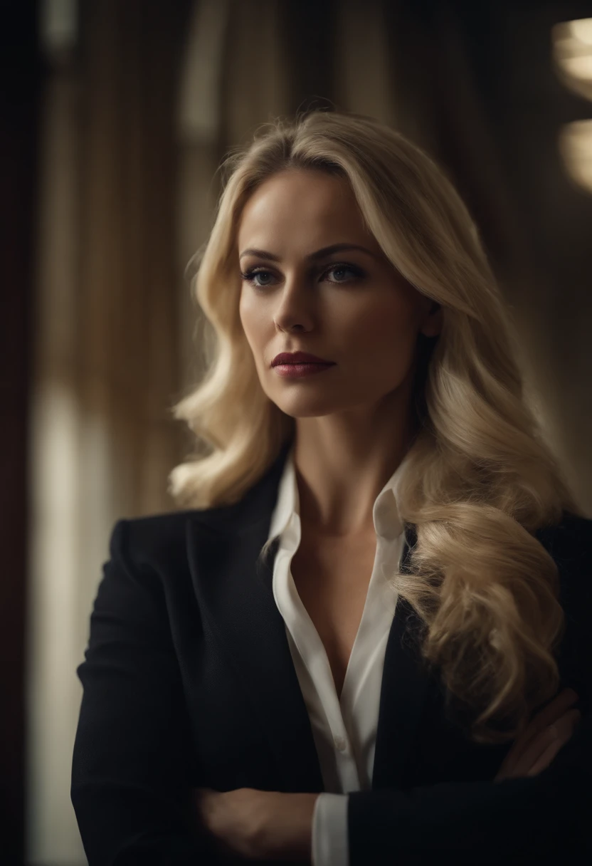 sexy lawyer blonde woman, smart blonde