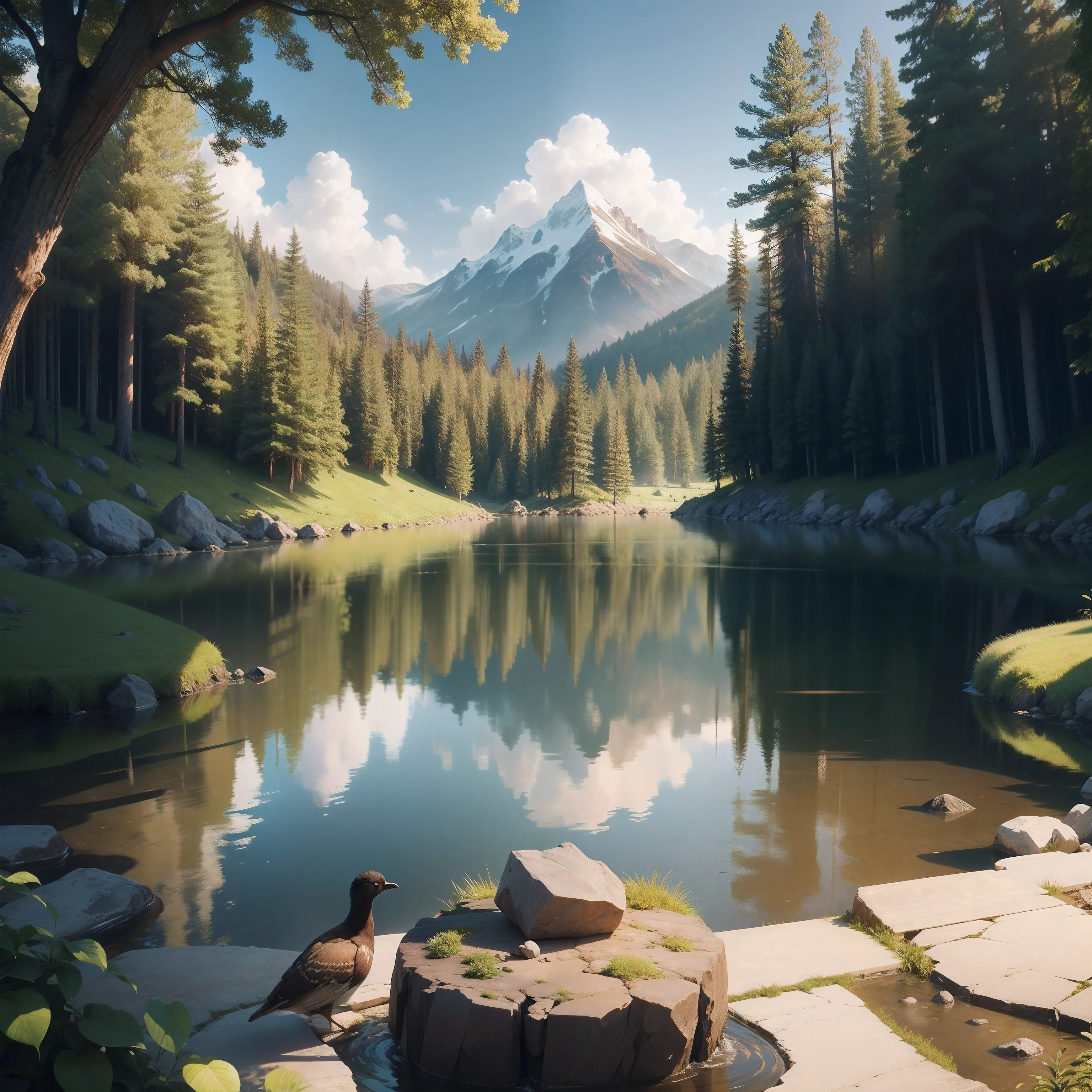 Create peacefull nature image ultra realistic eye catching ultra beautifulore realistic
