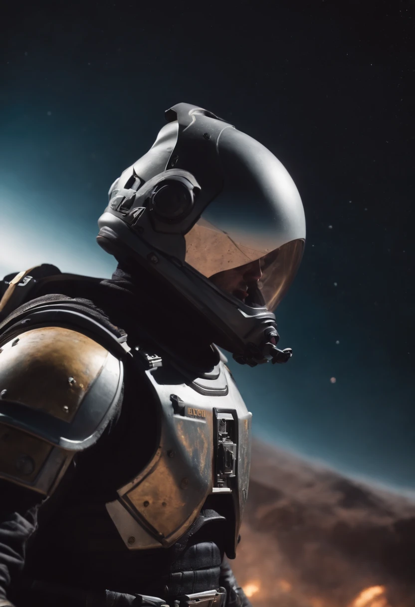 guerreiro espartano, Dying in space , armadura sangrenta, epics, 8k