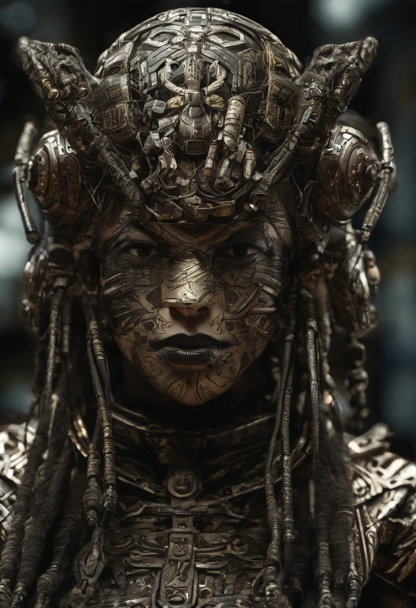 (female Protogen),cyberpunk,mechanical,glowing eyes,metallic surface,digital display,advanced technology,futuristic,neon lights,electromagnetic field,sharp edges,streamlined design,digital organism,biomechanical,mysterious atmosphere,glass visor,enhanced senses,energetic pose,invisible circuits,holographic projections,colorful wires,female cyborg