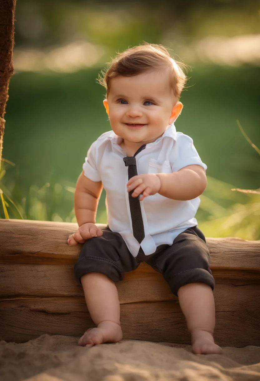 muchacho: David , aproximadamente 4 meses de edad, cabello corto estilo Disney, ojos marrones y sonrisas. girlish: Giovana, 4 meses, Cabello largo y rubio y ojos azules. Escenario: David and Giovana are in a cozy little house in the valley with their mom and dad., His dad wears black glasses, In the background a sunny day, Destacando el sol.