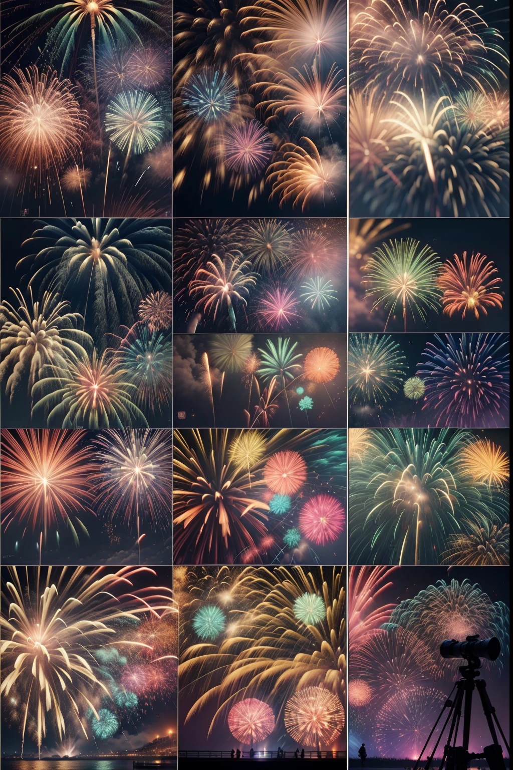 show:A breathtaking photo,A splendid and colorful fireworks display was recorded。in the photo,The night sky is dotted with huge and brilliant fireworks,They bloom with dazzling light and brilliant colors,Decorate the entire sky like a fairyland。Every moment a firework blooms in the air is accurately captured,Left behind a beautiful light track and gorgeous patterns。The explosions and explosions of fireworks silently convey a shock and spectacle in the photos。
To take this photo,I chose a professional full-frame camera,Such as the Nikon D850,Paired with a high-quality wide-angle lens,Such as the Nikon AF-S 14-24mm f/2.8G ED。The camera settings use a smaller aperture,Such as f/8,to ensure clarity and detail throughout the fireworks。Select the appropriate value for shutter speed,to capture the moment when the fireworks bloom,And create a gorgeous light track effect。ISO settings adjust based on actual light conditions,to maintain the detail and color reproduction of the photo。
During filming,I pay attention to capturing the moments and details of fireworks。By adjusting the angle and focal length of the lens,I tried to show the magnificence and brilliance of the fireworks as much as possible。ao mesmo tempo,I also used a suitable tripod and remote control,to ensure the stability and sharpness of the photo。
The final photo will present a breathtaking picture,A spectacular and colorful fireworks display was recorded。Each firework in the photo will take on brilliant colors and gorgeous forms,Let the viewer feel the beauty and shock of the fireworks。