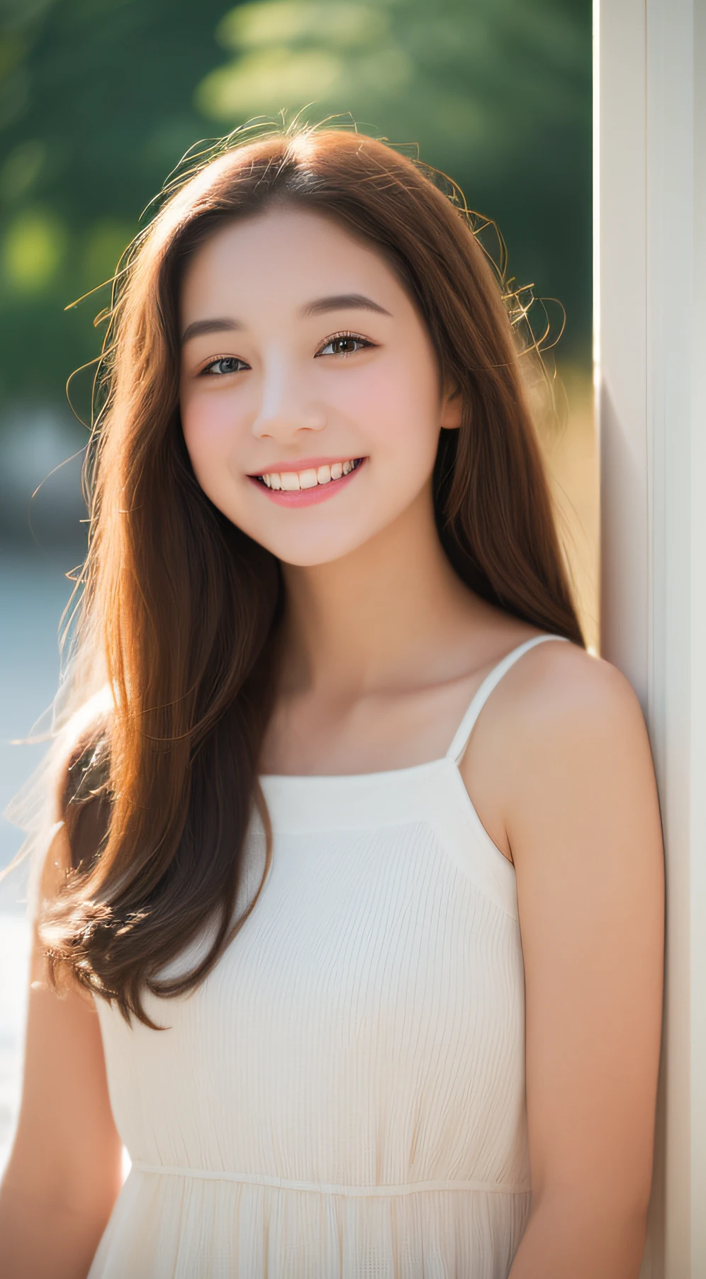  Girls、a smile、((top-quality、8K、​masterpiece：1.3))、foco nítido：1.2、Beautiful Women in Perfect Style：1.4、natural soft light、Highly detailed facial and skin texture、Light is shining、Mare