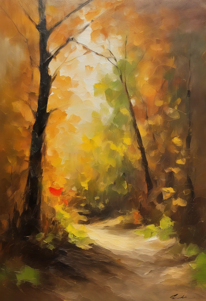 top-quality、Morning、closeup cleavage、Fresh morning sun、the trees，big trees，tree crown，Brown tones，Close-up of leaves