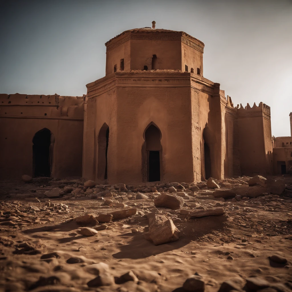 Marrakech earthquake, destroyed moroccan buildings, broken medina walls