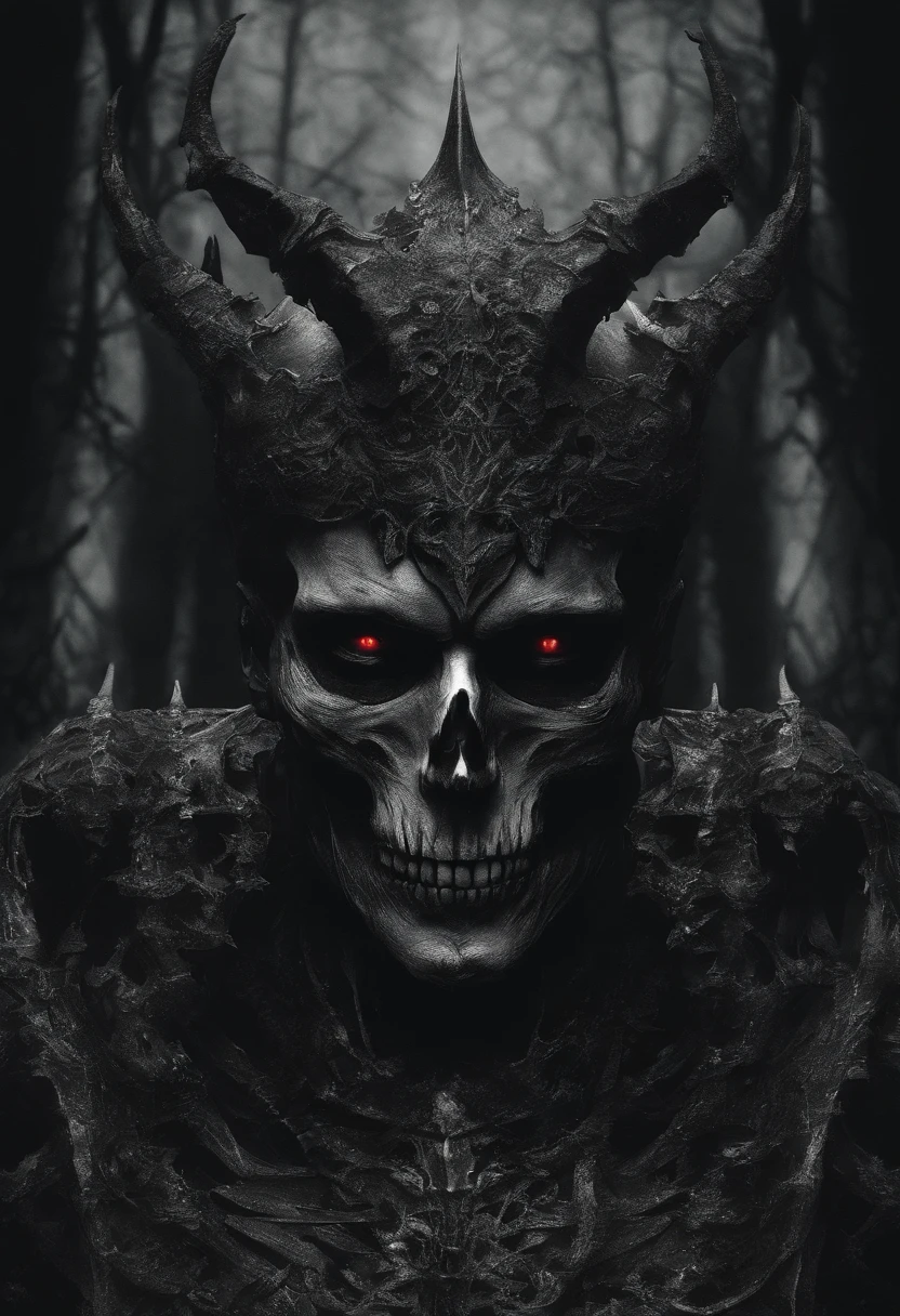 devil horns,Claws,battleaxe,Spooky environment,dentes pontiagudos,Berserker,full bodyesbian,Powerful aura,A strong sense of oppression,incredibly detailed,Red-eyed skeleton,The flames of hell are raging,Skeleton Legion,Ultra photo realsisim