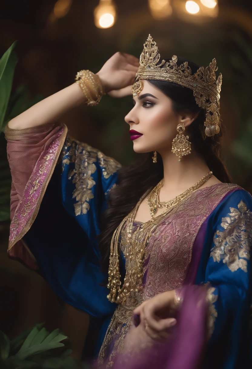 32K(tmasterpiece,K HD,hyper HD,32K)Long flowing black hair、Jewelry Quarter in the back room,Brunette King Girl ,Silver Dragon Protector (realisticlying:1.4),Python print robe,Purple Pink Tiara,Dancing snowflakes,The background is pure,Raise your head high,Be proud,Nostrils see a person, hight resolution, detaileds, RAW photogr, Sharp Re, 「Nikon D850 Film」Stock photo of Jeffries Lee 4 Kodak Portra 400 Camera F1.6 shots, Rich colors, Ultra-realistic vivid textures, Dramatic Lighting, Unreal Engine Art Station Trends, Synestil 800,Raise your head high,Be proud,Nostrils see a person, cinmatic lighting, depth of fields, Bokeh, photo realisti, Forcing the Righteousness of Allah, hyperphotorealism, professional photoshoot, hyper HD, dslr camera, nffsw