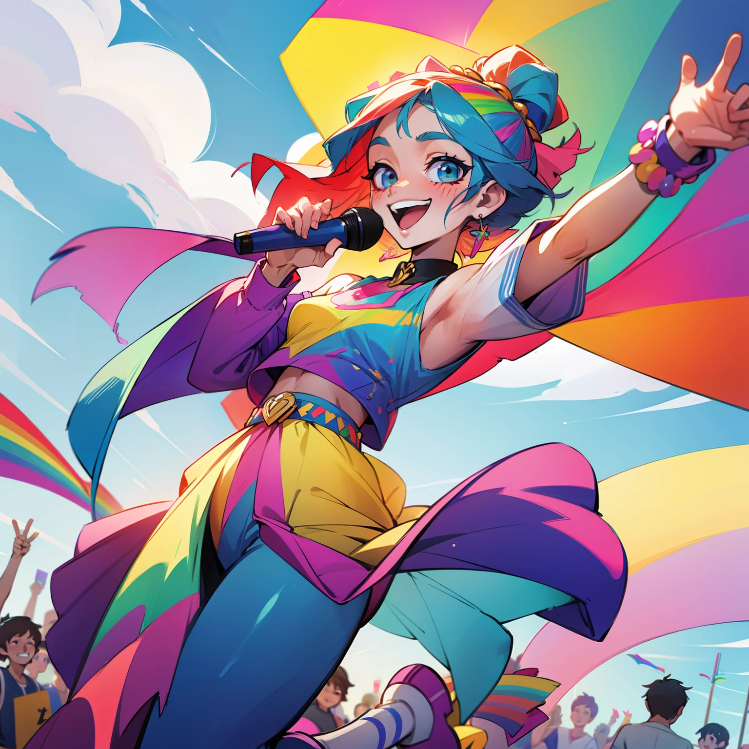kpop idol at a pride parade
