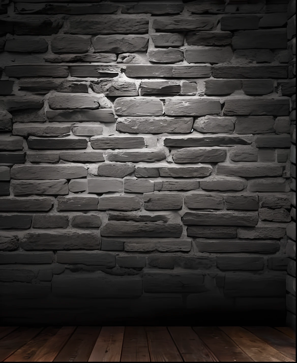 A dark room with a brick wall and wooden floor, paredes de ladrillo de piedra, Muro de piedra, Antiguo muro de piedra, Muros y pilares de piedra oscura, Imagen de fondo, dark room wall, Muro de piedra en el fondo, Oscuridad de la pared, Muro de piedra gris, pared ], Textura para 3D, Textura para 3D, Muros de piedra, Textura de pared de ladrillo, Backgroud oscuro, Backround oscuro