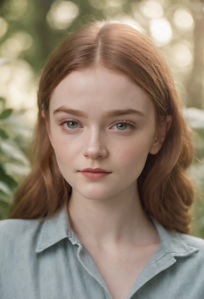 Sadie Sink,20 years,Stranger Things,white background,(best quality,4k,8k,highres,masterpiece:1.2),ultra-detailed,(realistic,photorealistic,photo-realistic:1.37),beautiful detailed eyes,beautiful detailed lips,extremely detailed eyes and face,longeyelashes,portrait,girl with long curly hair,expressive eyes,striking beauty,vivid colors,natural lighting,soft focus,vintage style, elegant pose,looking directly at the viewer,stunning beauty,head tilted slightly,subtle smile,white t-shirt and jeans,Late 70s fashion,freckles on her cheeks,happiness and innocence,black sneakers,stroll in a garden,green grass and colorful flowers, gentle breeze,standing near a white picket fence, tranquil setting,serene atmosphere,peaceful and dreamy,Stranger Things vibes,retro theme,natural and light makeup,subtle blush,neutral eyeshadow,natural brows,neutral lipstick,soft and warm color palette,Subtle and warm lighting, illuminated by the sunlight streaming through the trees,rays of sunlight creating a magical atmosphere