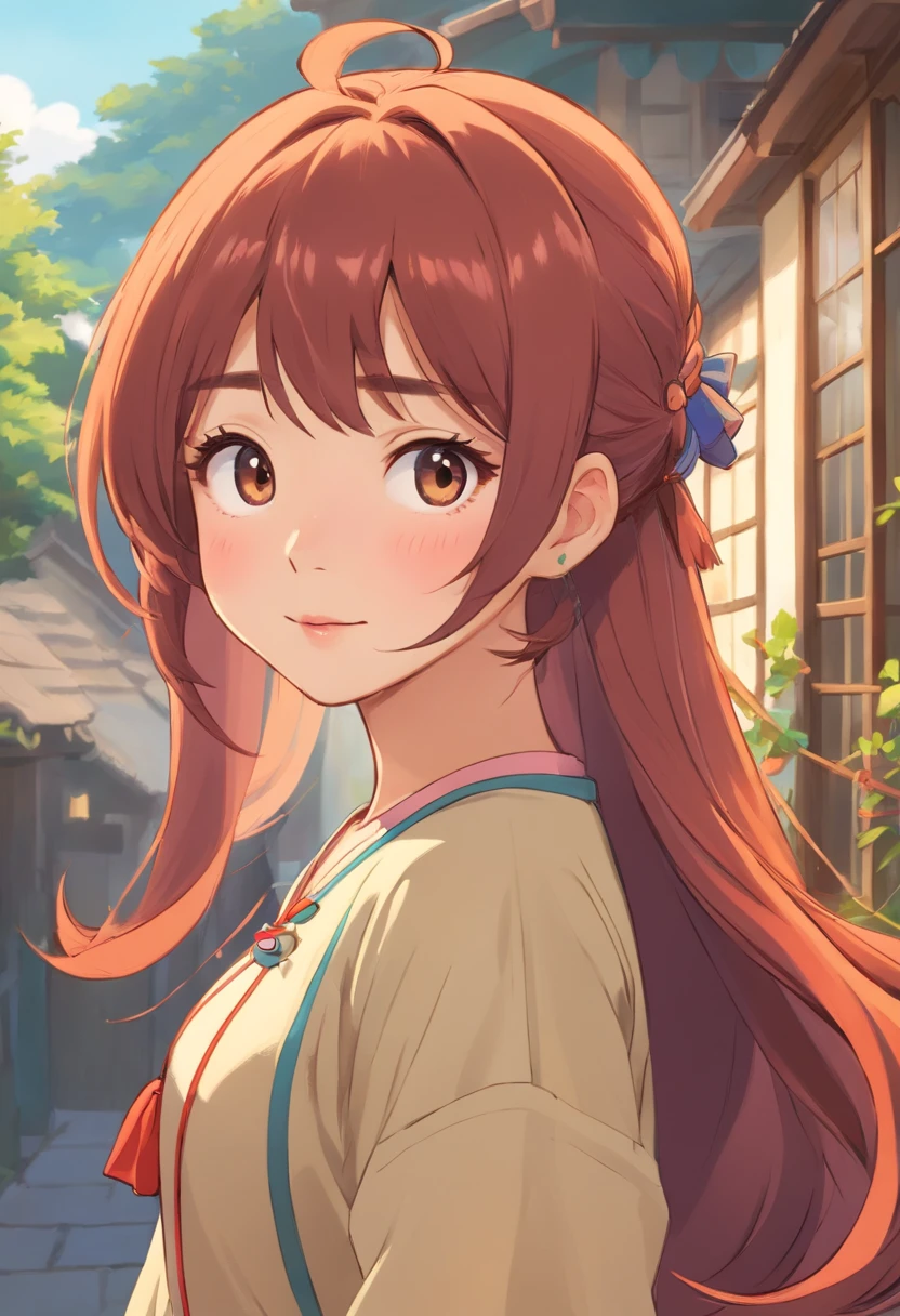 Hairstyles: ponytale, Super pretty 20 year old Korean girl,happy face, Cartoon style illustration, Cartoon Art Style, Cartoon Art Style, Digital illustration style, Highly detailed character design, cute detailed digital art, beautiful digital illustration, high quality portrait, Comic art, Asia, Character Design Portrait,