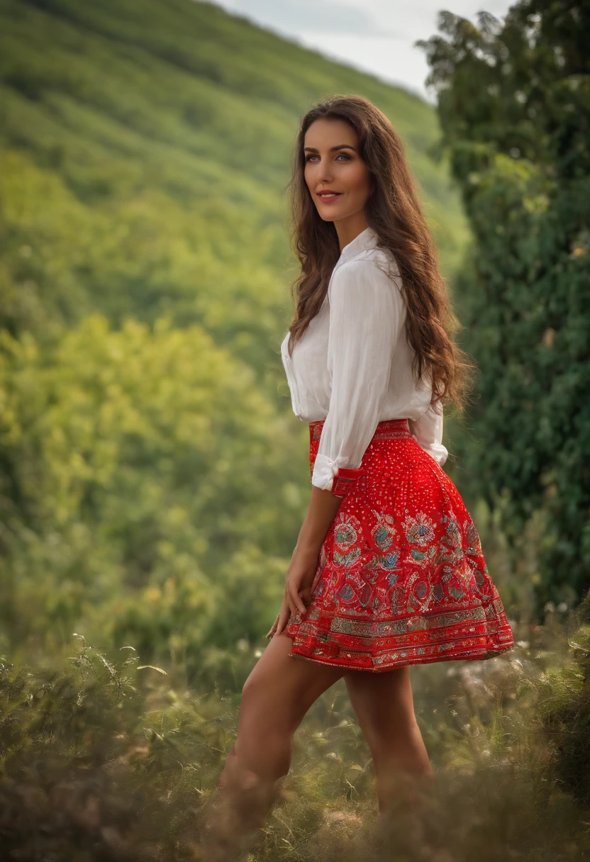 1girl,solamente,gigantesco,muslos gruesos,caderas anchas,falda plisada,Camisa blanca,Serafuku,colas gemelas,muslosaltos,sonrisa afectada,sonrojarse