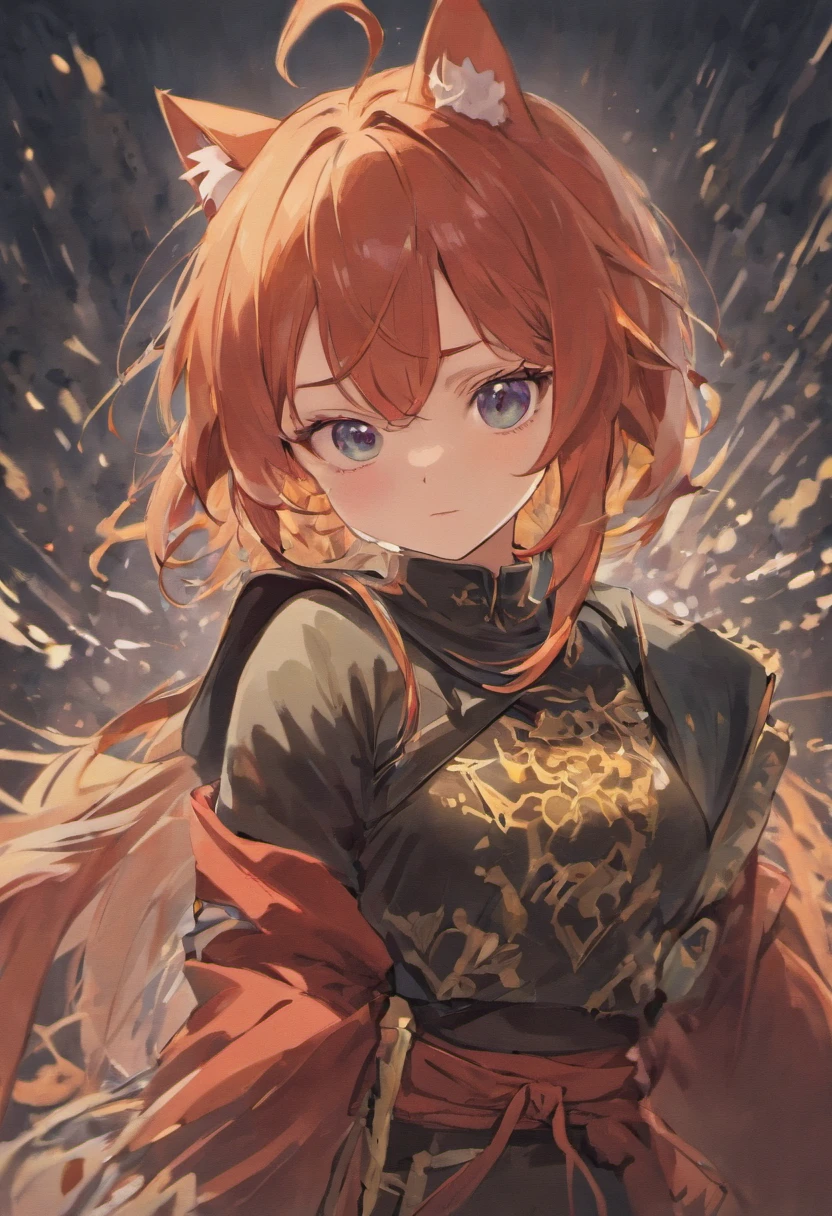 (masterpiece), best quality, expressive eyes, perfect face, fantasy cat girl ninja, hand focused, ninja mask