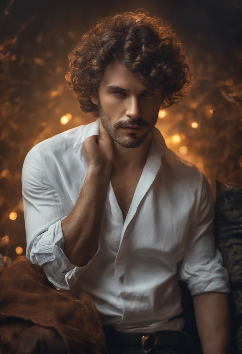 colorful pattern, Oil paintings by Flemish masters, surrealism, beau.
Un homme Handom, 40 ans, shaven , curly short brown hair.costume moulant ????, white-cut shirt.
airy, Light in contrast, highly detailed, Hyperrealistic, ultra HD, Couleurs vives, highly detailed, Dessin UHD, stylo et encre, Composition parfaite, beautiful detailed intricate insanely detailed octane render trending on artstation, Photographie artistique 8k, photorealistic concept art, soft natural volumetric cinematic perfect light