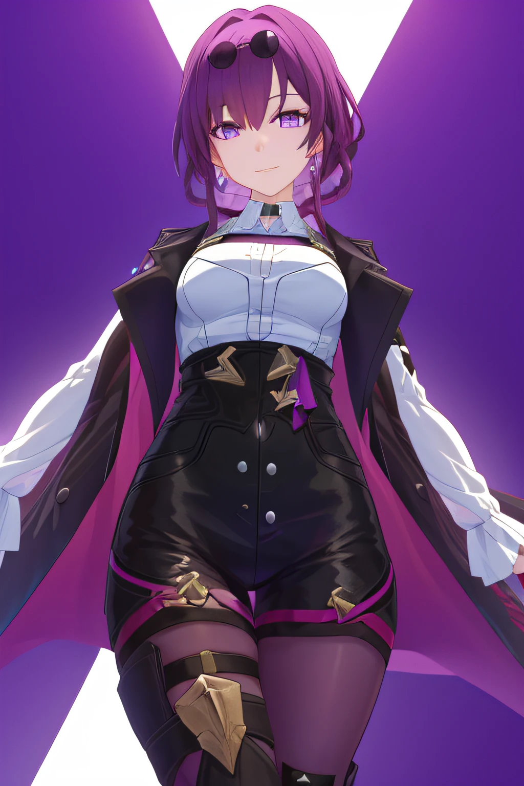 1girll,Purple-white double guns,tmasterpiece,8k,4k,RTX,Shaders,Excellent texture work