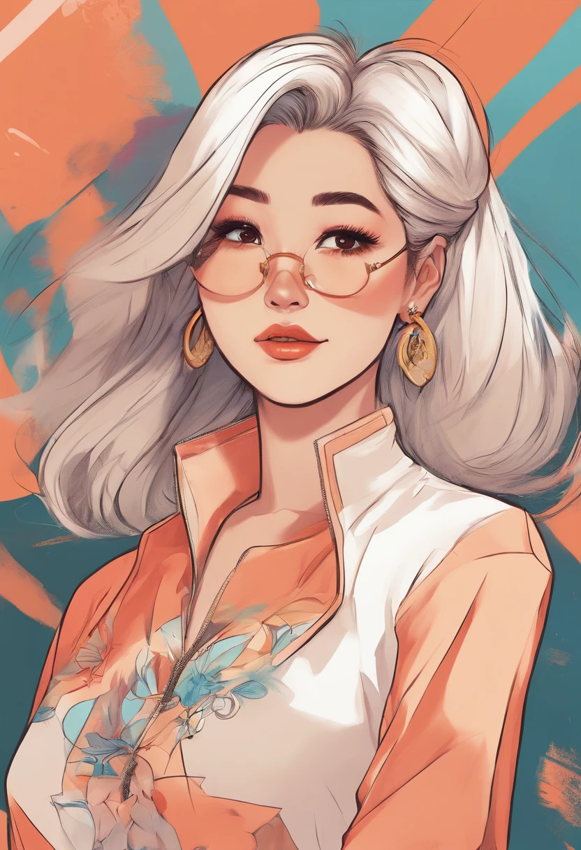 Hairstyles:  A sleek, high ponytail adds an element of sophistication and style, Super pretty 20 year old Korean girl,happy face, Cartoon style illustration, Cartoon Art Style, Cartoon Art Style, Digital illustration style, Highly detailed character design, cute detailed digital art, beautiful digital illustration, high quality portrait, Comic art, Asia, Character Design Portrait, Rough line sketch style,