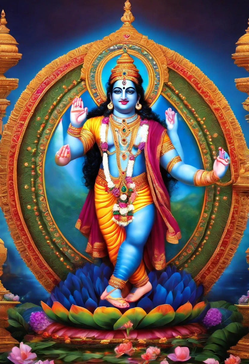 Krishna with sudarshan chakra balancing