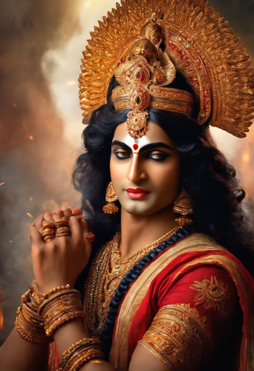 stylish krishna ultra realistic image