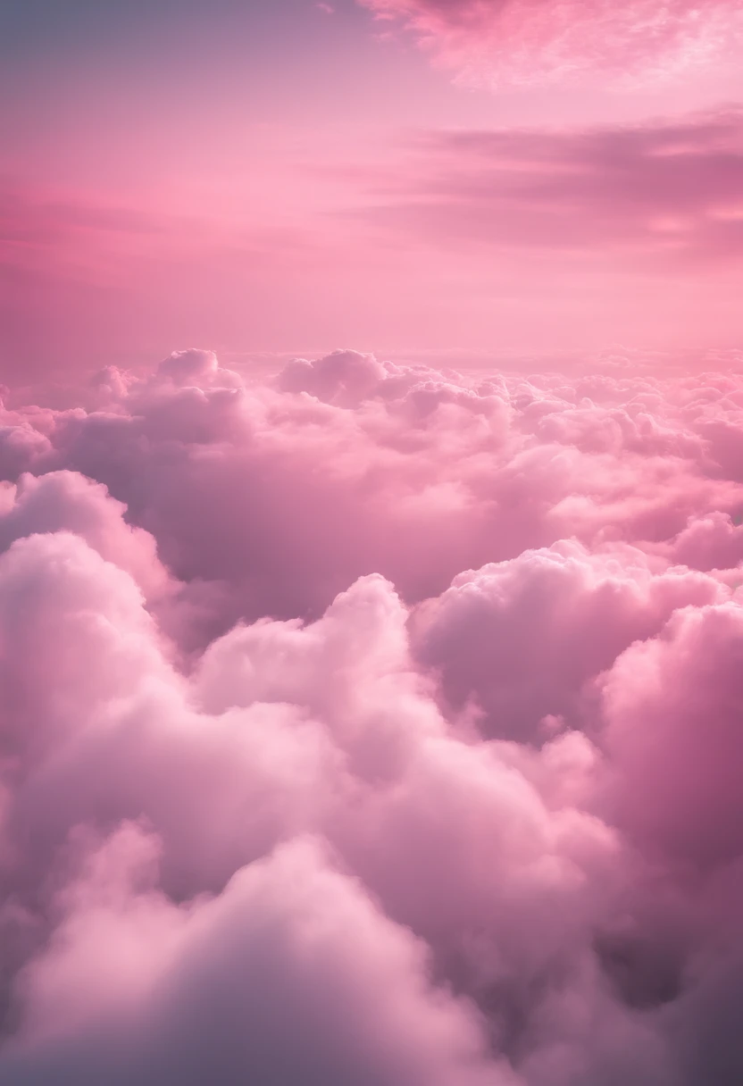 in white clouds fairyland, Dreamy Romantic, dreamy atmosphere and drama, very magical and dreamy, dreamy scene, heaven pink, On the cloud, The sky is pink, Heaven, in white clouds fairyland, Fantastic dreamy atmosphere, dreamy and ethereal, still from a music video
