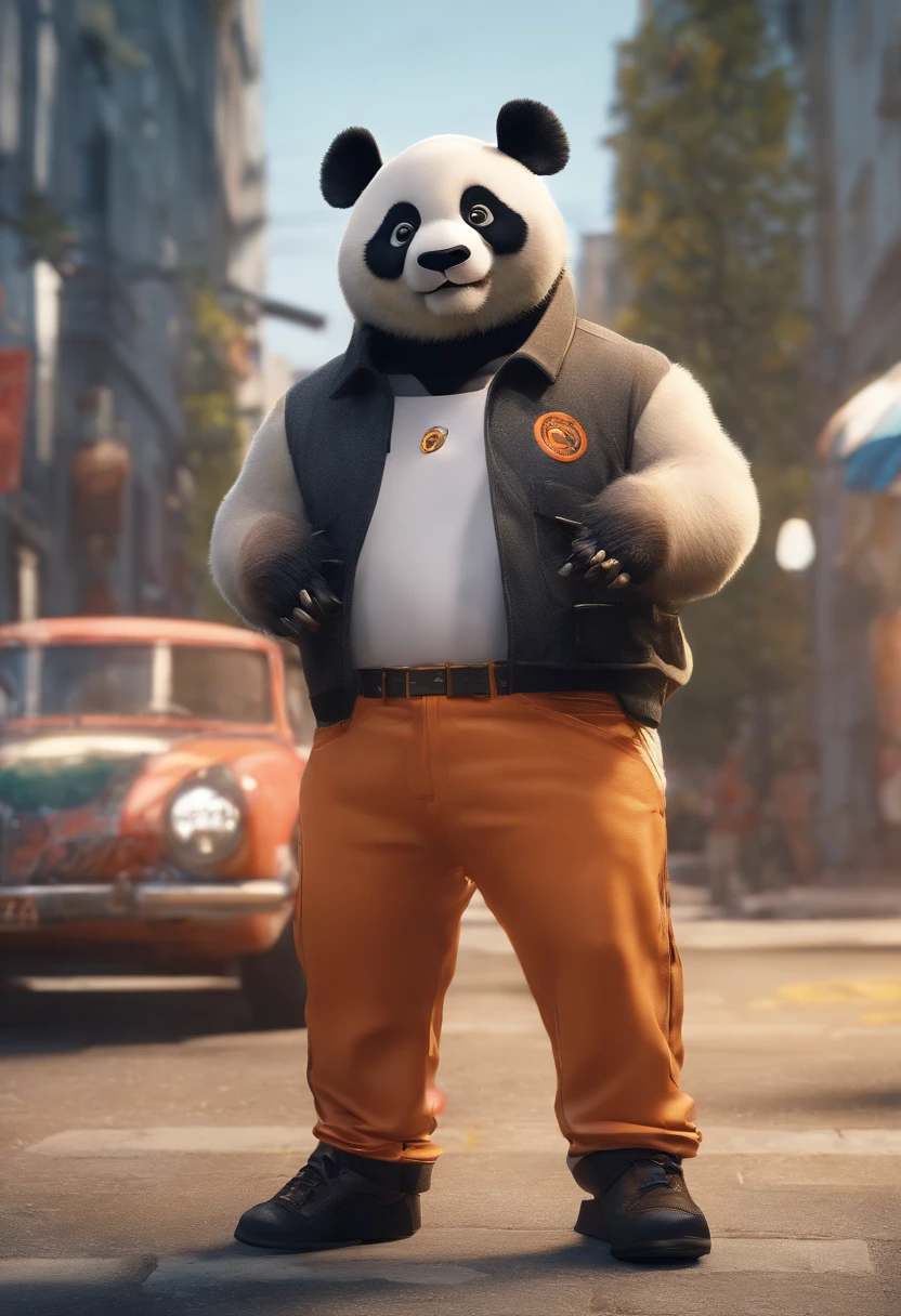 um panda orando com roupas de gangster correntes, Fotorrealista, taken using the Canon EOS R camera with a 50mm F/1.8 lentes, F/2.2 aberturas, Velocidade do obturador 1/Anos 200, ISO 100 e luz natural, corpo inteiro, FotograFia hiper realista, cinema, cinema, hiperdetalhe, UHD, color correction, HDR, color grading, hyper realistic CG animation --air 4:5 --upbeta --q 2 --v 5, d