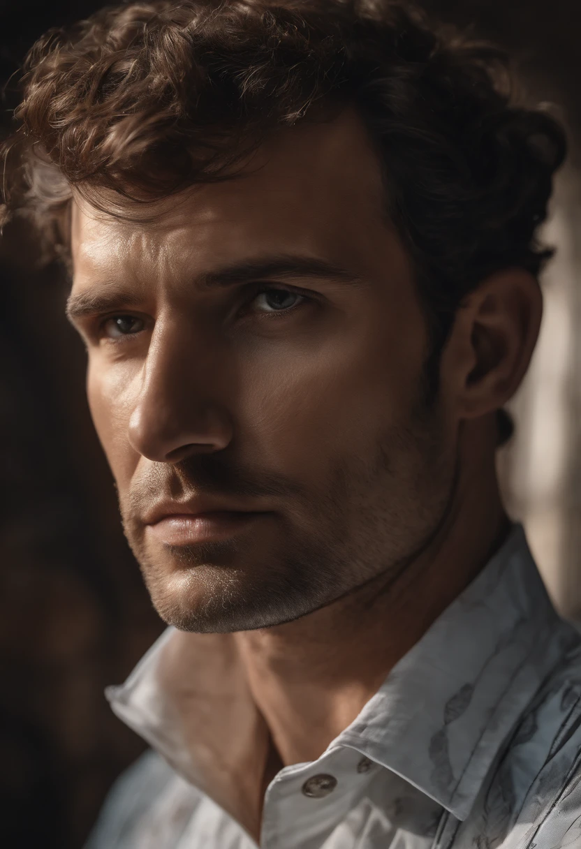 colorful pattern, Oil paintings by Flemish masters, surrealism, beau.
Un homme Handom, 40 ans, shaven , curly short brown hair.costume moulant noir, white-cut shirt.
airy, Light in contrast, highly detailed, Hyperrealistic, ultra HD, Couleurs vives, highly detailed, Dessin UHD, stylo et encre, Composition parfaite, beautiful detailed intricate insanely detailed octane render trending on artstation, Photographie artistique 8k, photorealistic concept art, soft natural volumetric cinematic perfect light