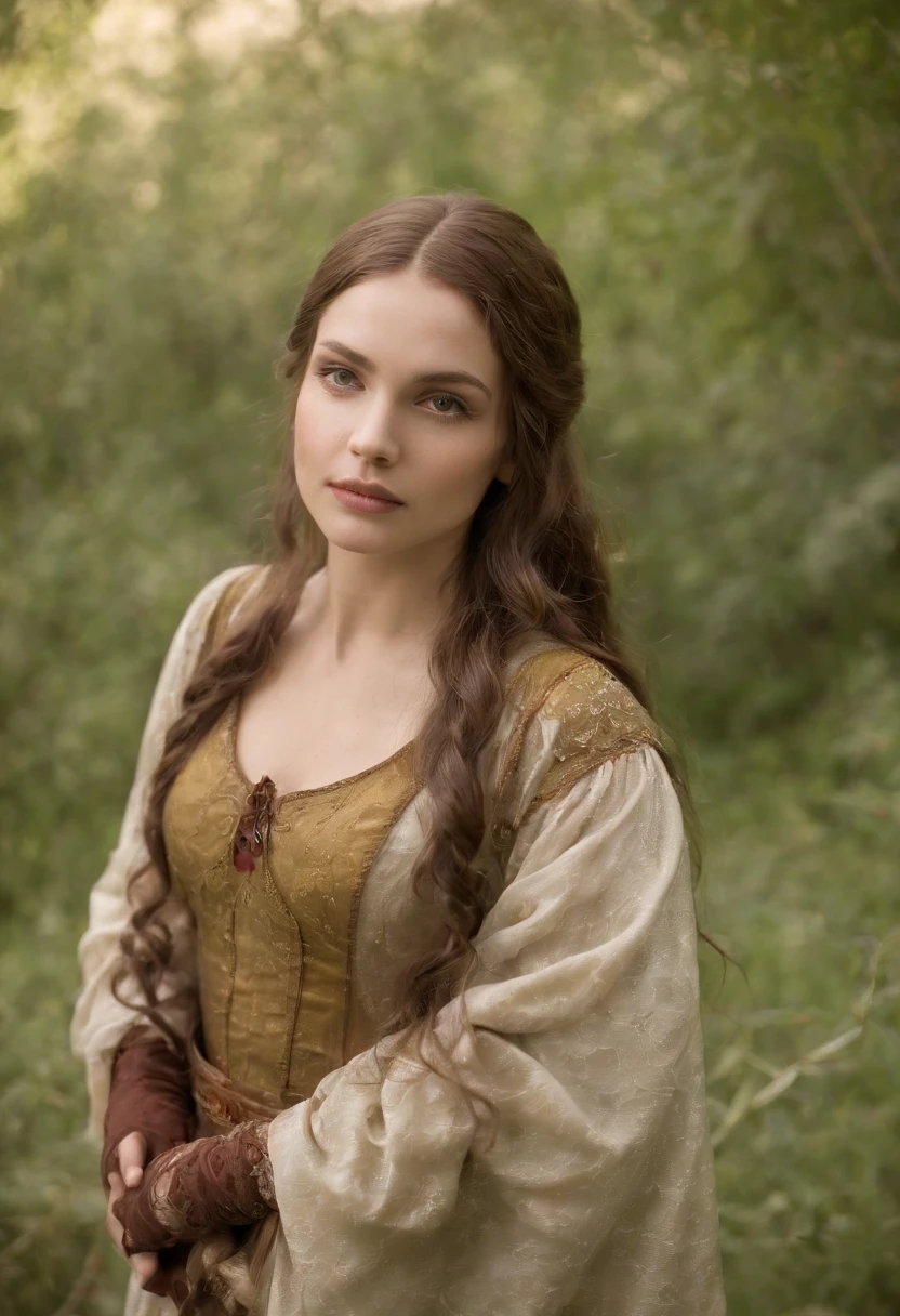 (((uma ferida avermelhada profunda atravessa sua bochecha esquerda))) tez justa, mulher em torno de 19 anos, cabelos brancos naturais, olhos verdes distintos, vestindo kohl, slender and graceful, Beautiful, luz de velas em um ambiente medieval, Ultra sharp focus, tiro realista, close genital nua