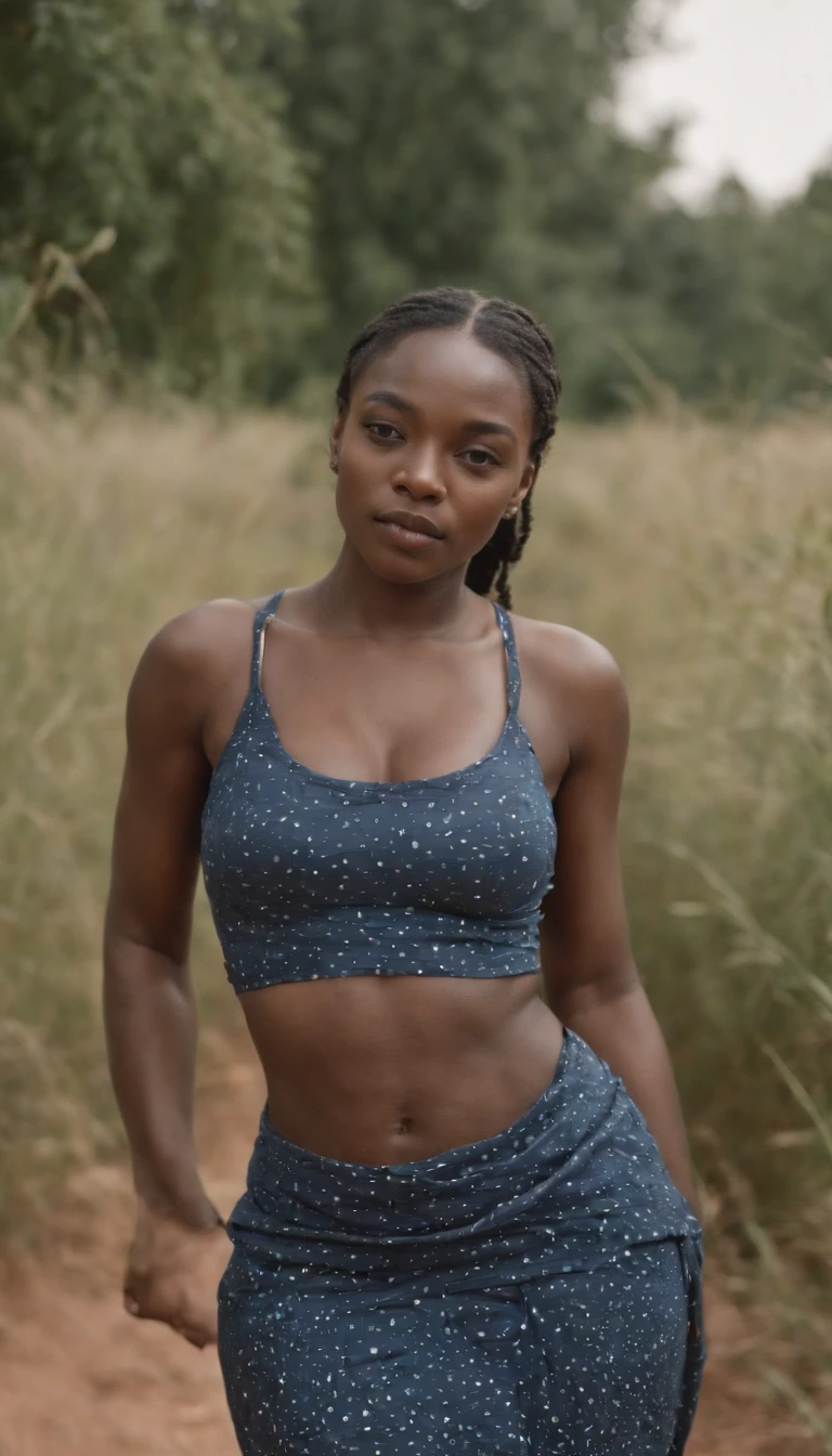 Realistic full body Me gusta an African woman , beautifully, runny, runny, , schmale Taille, (nackte Titten), weiblich, weiblich 20 Jahre, 8K, Nacht,