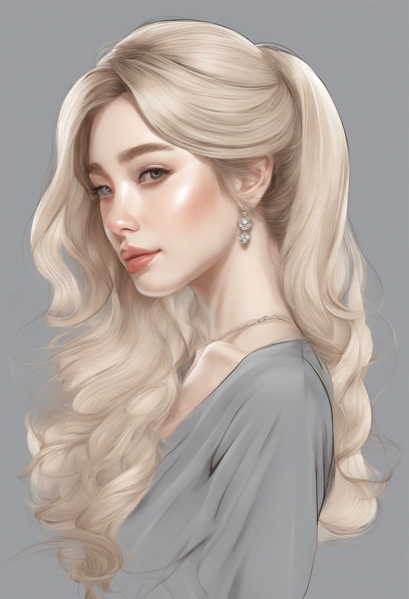 Hairstyles:  shapely, A high ponytail adds an element of sophistication and style, Super pretty 20 year old Korean girl,happy face, Cartoon style illustration, Cartoon Art Style, Cartoon Art Style, Digital illustration style, Highly detailed character design, cute detailed digital art, beautiful digital illustration, high quality portrait, Comic art, Asia, Character Design Portrait, Rough line sketch style,