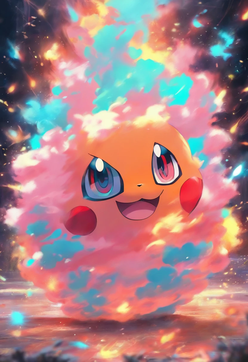 A cute Pokemon, chalk portrait, chalk illustration, chalk texture, chalk painting, chalk drawing, chalk colors --niji 5