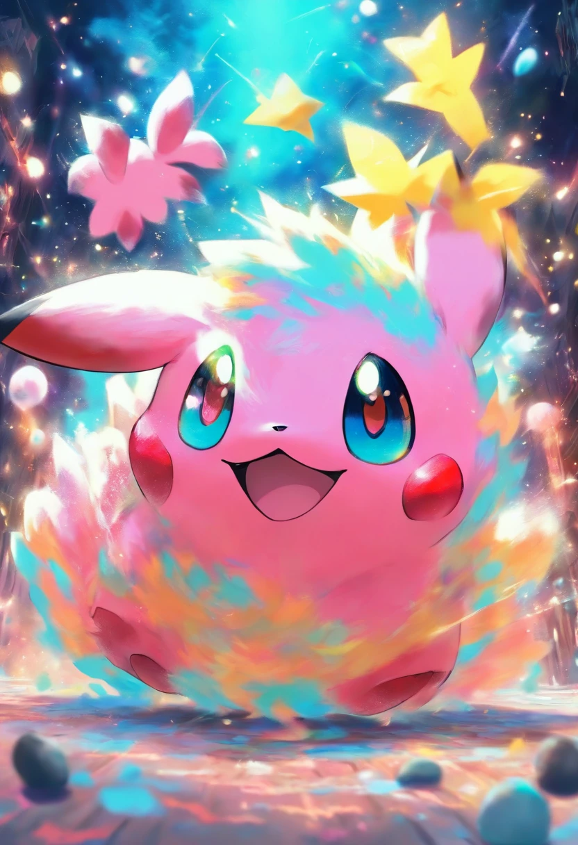 A cute Pokemon, chalk portrait, chalk illustration, chalk texture, chalk painting, chalk drawing, chalk colors --niji 5