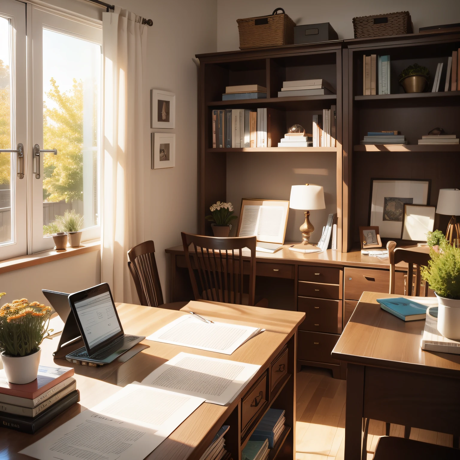 Study decorating with Organizational Elegance