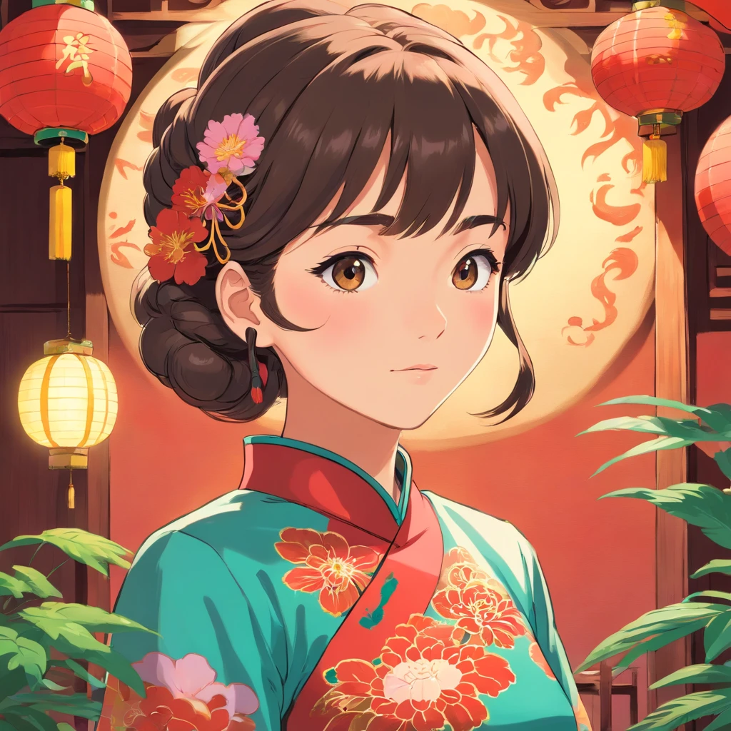 Young woman in cheongsam