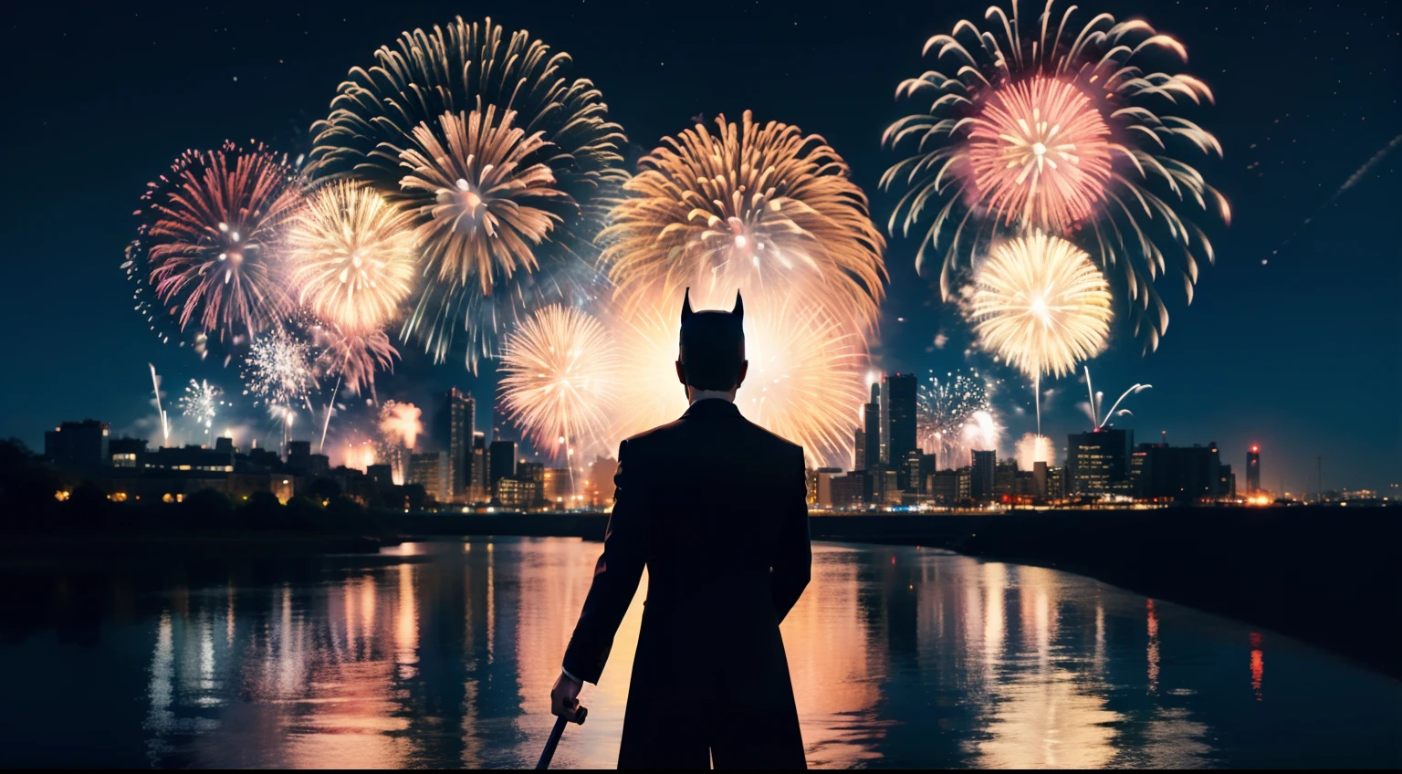 brilliant Fireworks set off over Batman